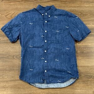 GAP Men's Navy Casual Button-Down Shirt